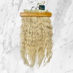 Flow Hair & Beauty - Blonde 7pc Human Indian Hair clip in extensions. Great for custom coloring.