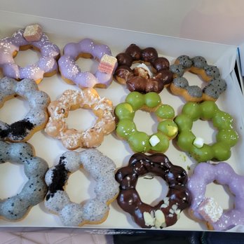 Mochi Ring Donut - Black sesame, matcha, taro, oreo, nutella, coconut, smores. - Donuts Near Me - Edison, New Jersey Mochi Ring Donut - Black sesame, matcha, taro, oreo, nutella, coconut, smores. - Donuts Near Me - Edison, New Jersey
