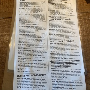 Georgetown Brewing Company - 8/30/2022 current menu offerings - Breweries Near Me - Seattle, Washington