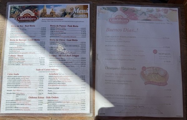 Menu photo 1 La Guadalajara Ensenada, BCN Menu photo 1 La Guadalajara Ensenada, BCN