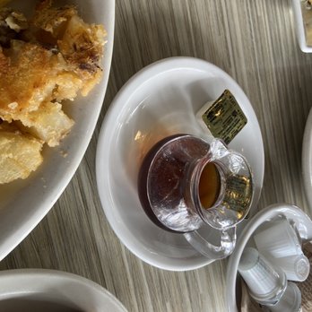 Zoe Restaurant - Syrup and butter for pancakes that go with the Hungry Man - Greek Near Me - East Amherst, New York
