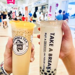 Komma Tea - Iced caffe latte & oolong milk tea