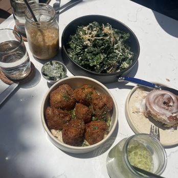 Wildflour - Fried cauliflower, kale salad, cinnamon roll - Delis Near Me - San Diego, California