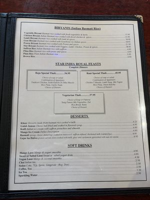 Menu photo 2 Star India San Francisco, CA Menu photo 2 Star India San Francisco, CA