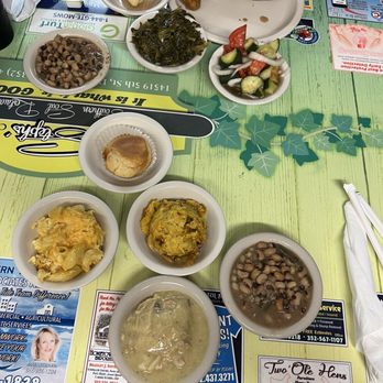 Steph's Southern Soul Restaurant - The dumplings would have been fabulous if hot. Fried chicken, collard greens. Tomato, onion, cucumber mix. - Soul Food Near Me - Dade City, Florida