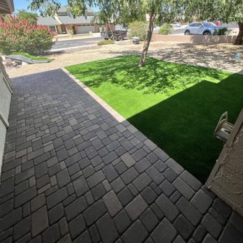 Fimbres Hardscape - Paver walkway and turf - Junk Removal & Hauling Near Me - Peoria, Arizona Fimbres Hardscape - Paver walkway and turf - Junk Removal & Hauling Near Me - Peoria, Arizona