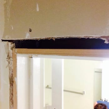 Gladstell Forest - This is the bathroom closet....unfinished door frame. It goes all the way down to the ground like this... - Apartments Near Me - Conroe, Texas