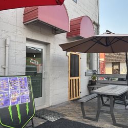 Amon Eats - Back door entrance. loved eating on the patio w doggie Ashton.