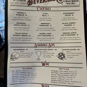 Thomas Avenue Beverage - Menu - Cocktail Bars Near Me - Dallas, Texas Thomas Avenue Beverage - Menu - Cocktail Bars Near Me - Dallas, Texas
