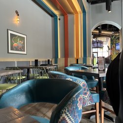 Social Cantina - Seating and decor in back corner