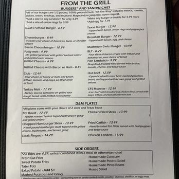 D & M Diner - Menu as of 5-10-26 - Diners Near Me - Cleveland, Texas D & M Diner - Menu as of 5-10-26 - Diners Near Me - Cleveland, Texas