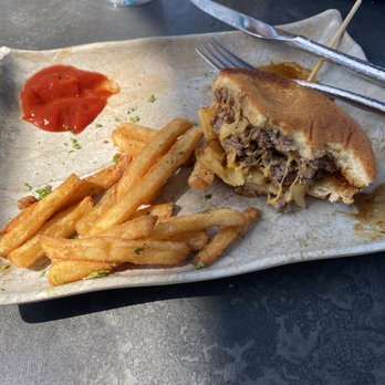 Pineapples - Part of the pineapple burger and fries - Bars Near Me - Melbourne, Florida