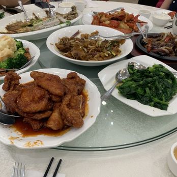 Golden Palace - 710. Crispy Fillet Grouper Fish 501. Jumbo Shrimp with Cube Milk - Chinese Near Me - Flushing, New York