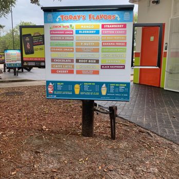 Jeremiah's Italian Ice - Very excited since this is my 1st time. I like how they use this board to update the flavors that are available today. - Desserts Near Me - Orange Park, Florida