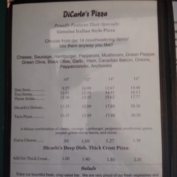 Dicarlo's Pizza & Pasta - menu - Pizza Near Me - Red Bud, Illinois Dicarlo's Pizza & Pasta - menu - Pizza Near Me - Red Bud, Illinois