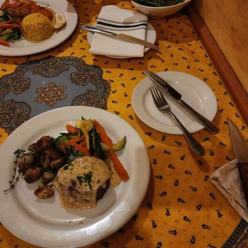 Yafa - Gorgonzola filet mignon and the salmon filet - Mediterranean Near Me - Carmel-By-The-Sea, California Yafa - Gorgonzola filet mignon and the salmon filet - Mediterranean Near Me - Carmel-By-The-Sea, California