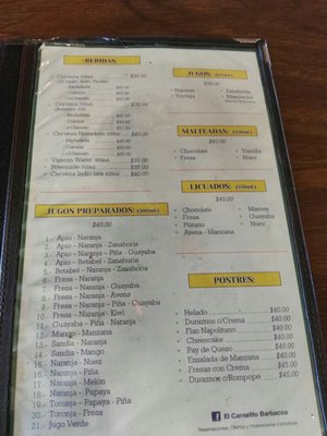 Menu photo 2 El Carnalito Toluca, QUE