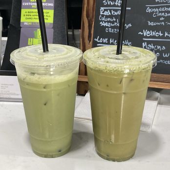 Agave Coffee - Two horchata with matcha's, one with coffee and lavender. - Coffee & Tea Near Me - Seguin, Texas