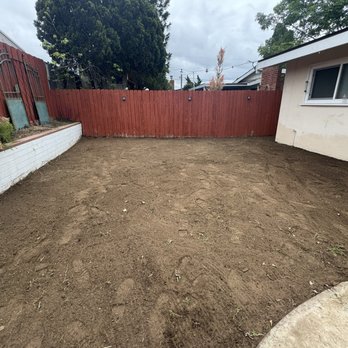 Excavation Dirt Works & Grading - Yard cleared and leveled. - Landscaping Near Me