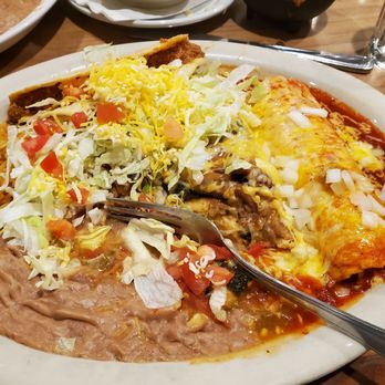 Los Dos Potrillos - Combo with a soggy chili relleno - Mexican Near Me - Castle Rock, Colorado