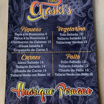 Casa Chaskis - Menu - Peruvian Near Me - Long Beach, California Casa Chaskis - Menu - Peruvian Near Me - Long Beach, California