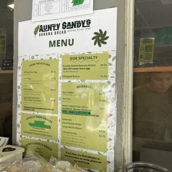 Aunty Sandy's Banana Bread - Menu - Bakeries Near Me - Keanae, Hawaii Aunty Sandy's Banana Bread - Menu - Bakeries Near Me - Keanae, Hawaii