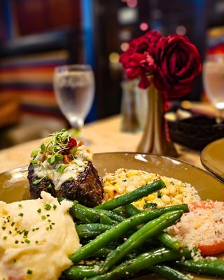 Photo of The Gambling Cowboy Chophouse & Saloon - Temecula, CA, US. 12 oz filet with blue cheese