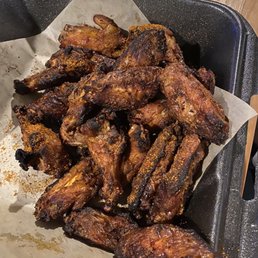 Super burnt take out. I got all the way home. Who thought this was okay? Luckily the manager gave me a credit.  20 Smoked Wings