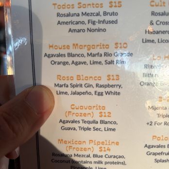 Churchrow Tejas Bbq - Drink menu - Barbeque Near Me - Austin, Texas
