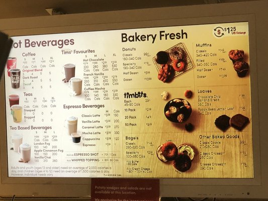 Menu photo 1 Tim Horton's Toronto, ON Menu photo 1 Tim Horton's Toronto, ON