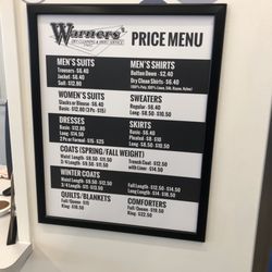 Wash ‘N’ Win - Dry Cleaning Prices