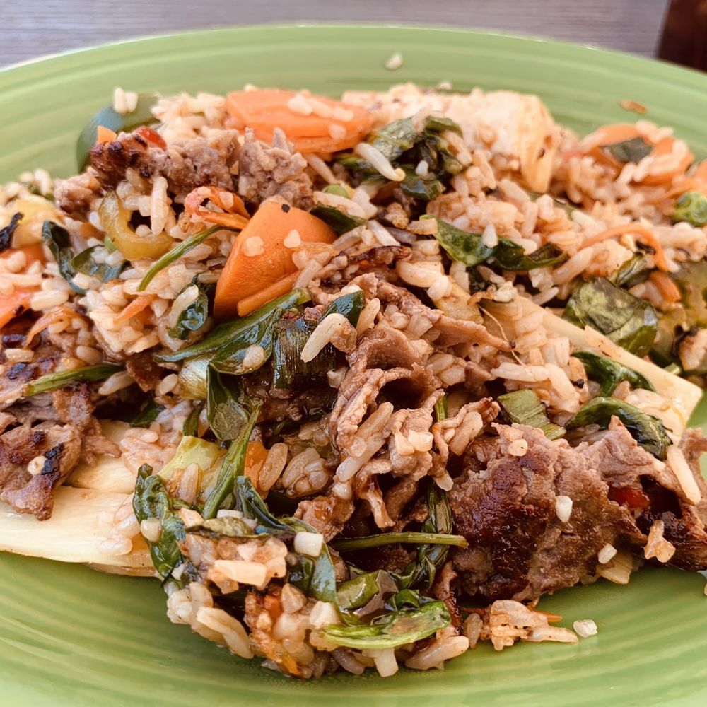 Fire + Ice - Beef and veggie stir fry + fried rice - New American Near Me - Anaheim, California Fire + Ice - Beef and veggie stir fry + fried rice - New American Near Me - Anaheim, California
