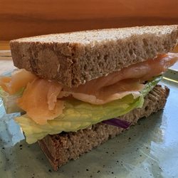 Personal sized Salmon sandwich