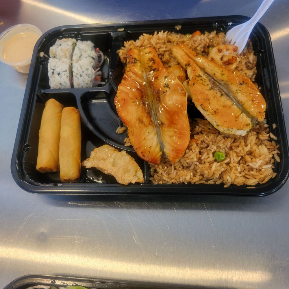 Quickway Hibachi - Salmon and shrimp bento box - Sushi Bars Near Me - Parkville, Maryland Quickway Hibachi - Salmon and shrimp bento box - Sushi Bars Near Me - Parkville, Maryland
