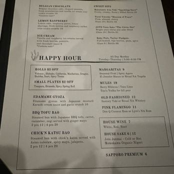 Nori - Happy hour menu - Vegan Near Me - Austin, Texas