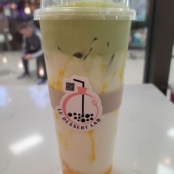Le Dessert Lab - Mango milk latte w/ matcha creme - Desserts Near Me - Richmond, California Le Dessert Lab - Mango milk latte w/ matcha creme - Desserts Near Me - Richmond, California