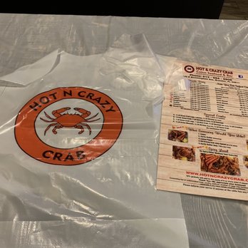 Hot N Crazy Crab - Menu and bib - Seafood Near Me - Brandon, Florida