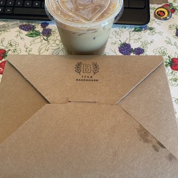 1748 Bakehouse - Latte and breakfast sammy in a box while working from home - Bakeries Near Me - Jacksonville, Florida 1748 Bakehouse - Latte and breakfast sammy in a box while working from home - Bakeries Near Me - Jacksonville, Florida