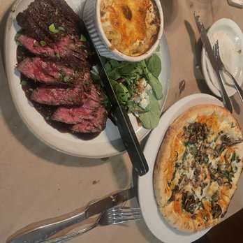Brick & Fire Bistro - The fettina steak and roasted mushroom pizza - Mediterranean Near Me - Eureka, California Brick & Fire Bistro - The fettina steak and roasted mushroom pizza - Mediterranean Near Me - Eureka, California