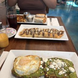 Avacado Toast with feta and egg banana nutella crepe south of border burrito Avacado Toast with feta and egg banana nutella crepe south of border burrito