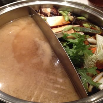 Nabe - Shabu Shabu Spicy Miso (left) and Sukiyaki (right) - Hot Pot Near Me - San Francisco, California Nabe - Shabu Shabu Spicy Miso (left) and Sukiyaki (right) - Hot Pot Near Me - San Francisco, California