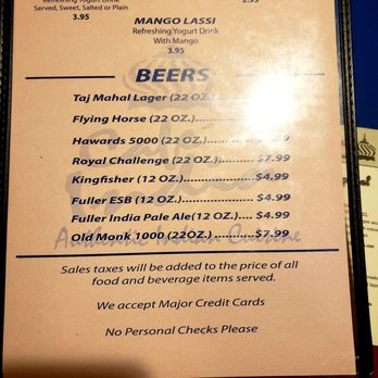 Cafe India - Menu. Page 5/5. - Indian Near Me - Visalia, California Cafe India - Menu. Page 5/5. - Indian Near Me - Visalia, California