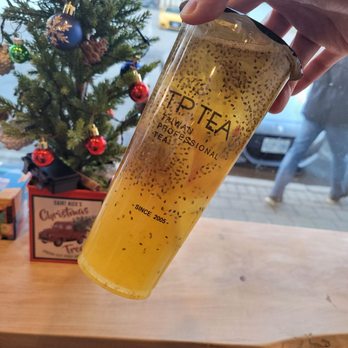 TP Tea - Fresh Fruit Tea with Chia Seeds. Check them out at TPTEA.ON - Bubble Tea Near Me - Markham, Ontario