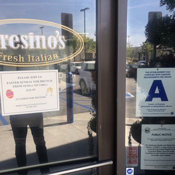 Tresino's - Here is the A rating on 4/14/19 - Italian Near Me - Wildomar, California Tresino's - Here is the A rating on 4/14/19 - Italian Near Me - Wildomar, California