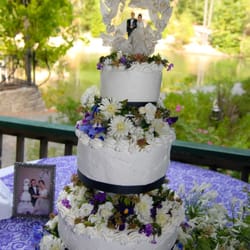 Warren Woods made our cake (with my parents' topper)