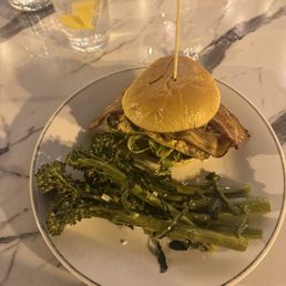salmon BLT side of brocollini