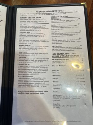 Menu photo 8 Kauai Island Brewing Eleele, HI