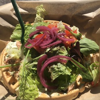 Osprey Café - CalSalmon Savory Waffle - Coffee & Tea Near Me - Willow Creek, California Osprey Café - CalSalmon Savory Waffle - Coffee & Tea Near Me - Willow Creek, California