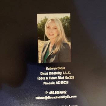 Kathryn Dicus - Dicus Disability - Business cards - Disability Law Near Me - Phoenix, Arizona Kathryn Dicus - Dicus Disability - Business cards - Disability Law Near Me - Phoenix, Arizona
