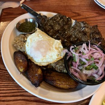 Aji Fusion - Bisteck a la pobre - Peruvian Near Me - Greensboro, North Carolina